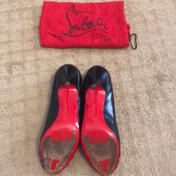 Christian Louboutin black open toe heels - Picture 3 of 6